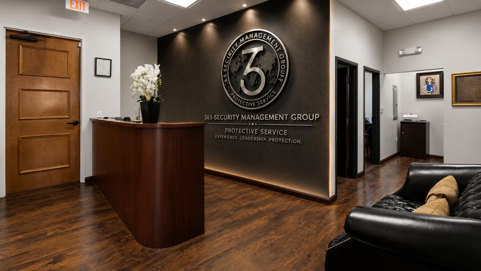 365 Security Management Group Orlando headquarters lobby